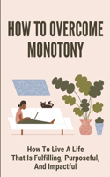 How To Overcome Monotony: How To Live A Life That Is Fulfilling, Purposeful, And Impactful: Bring You A New Level Of Fulfillment