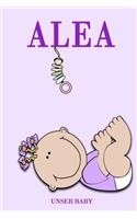 Alea Unser Baby: Notizbuch/Tagebuch für Eltern/Babybuch/6*9"entspricht DIN A5/120 Seiten/halb leer, halb liniert