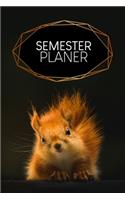 Semesterplaner: Semesterplaner für Studenten und Schüler mit Stundenplan für 4 Semester - Motiv: Eichhörnchen