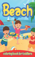 Beach coloring book for toddlers