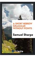 A Short Hebrew Grammar Without Points