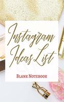 Instagram Ideas List - Blank Notebook - Write It Down - Pastel Rose Gold Pink - Abstract Modern Contemporary Unique Art