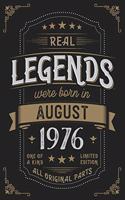 Real Legends were born in August 1976