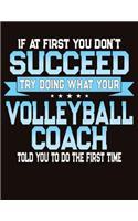 If At First You Don't Succeed Try Doing What Your Volleyball Coach Told You To Do The First Time