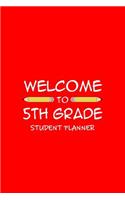 Welcome To 5th Grade Student Planner