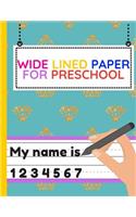 Wide Lined Paper For Preschool
