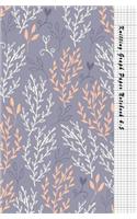 Knitting Graph Paper Notebook 4: 5: 4:5 Ratio Design Blank Knitter's Journal on Your Design Knitting Charts for Creative New Patterns Composition Notebook Violet Leaf Cover