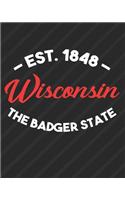 Wisconsin The Badger State Est 1848