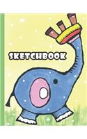 Sketchbook: A Cute Sketchbook For Kids, 100 pages 8.5 x 11 Large Blank Pages For Sketching, Journal, And Sketch Pad For Drawing(1 Sketchbooks for Kids)