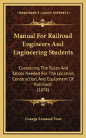 Manual For Railroad Engineers And Engineering Students