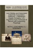 Leon Mobley and Associated Indemnity Corporation, Petitioner, V. Bethlehem Supply Company. U.S. Supreme Court Transcript of Record with Supporting Pleadings