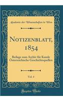 Notizenblatt, 1854, Vol. 4
