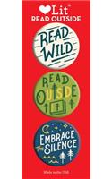 Read Outside 3 Badge Set: LoveLit Button Assortment