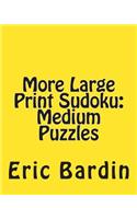 More Large Print Sudoku: Medium Puzzles: Fun, Large Grid Sudoku Puzzles