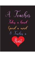 A teacher takes a hand