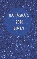 Natasha's 2020 diary - 2020 diary week to view - Monthly and weekly to do - Week by week journal/planner approx A5 size -150 pages (yellow glitter cover)