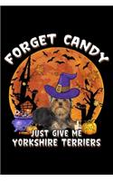 Forget Candy Just Give Me Yorkshire Terriers: Forget Candy Just Give Me Yorkshire Terrier Journal/Notebook Blank Lined Ruled 6x9 100 Pages