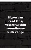 If You Can Read This, You're Within Roundhouse Kick Range