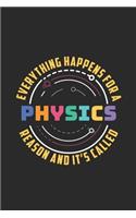 Everything Happens For A Reason And It's Called Physics: Graph Paper Notebook (6" x 9" - 120 pages) Simple Physics Notebook for Daily Journal, Diary, and Gift