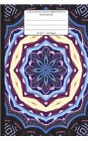 College Ruled Composition Notebook. 6" x 9". 120 Pages: Mandala Ornament Floral Art Design Cover. College ruled paper, medium ruled paper. For middle school to college. Composition notebook for teens and 