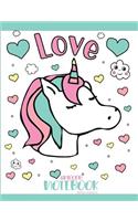 Love Unicorn Notebook White Edition