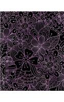 Journal Notebook Flower Pattern 7: 172 Lined Numbered Pages With 3 Index Pages For Easy Organization in Large 8 x 10 Size For Journaling, Writing, Planning or Doodling.(22 Artsy Lined Journals)