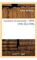 Lectures Et Souvenirs: 1894-1896