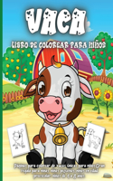 Vaca Libro de colorear para niños