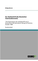 Zur Denkschrift des Deutschen Vaterlandsvereins