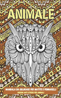 Mandala da colorare per matite e pennarelli - Disegni Anti stress per animali - Animale