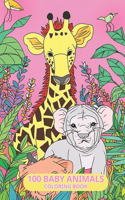 100 Baby Animals Coloring Book