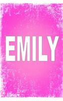 Emily: 100 Pages 6 X 9 Personalized Name on Journal Notebook