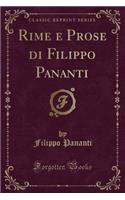 Rime E Prose Di Filippo Pananti (Classic Reprint)