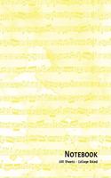 Notebook: Yellow Music Notes -100 Sheets - College Ruled (8.5 x 11)