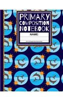 Primary Composition Notebook: Dolphins and Suns Kindergarten Composition Notebook