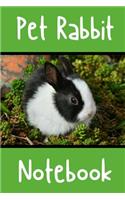 Pet Rabbit Notebook: Custom Personalized Fun Kid-Friendly Daily Rabbit Log Book to Look After All Your Small Pet's Needs. Great For Recording Feeding, Water, Cleaning & 