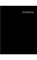 Notebook: Unlined Notebook - (8.5 X 11 Inches) - 200 Pages (100 Sheets ) - Black Cover