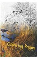 Lions Coloring Pages: Lions Beautiful Drawings for Adults Relaxation