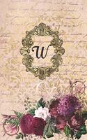 Simply Dots Dot Journal Notebook - Gilded Romance - Personalized Monogram Letter W: Dot Grid Booklet to Draw and Write Your Past, Present and Future Life Experiences.