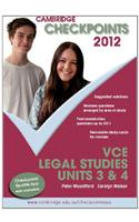 Cambridge Checkpoints VCE Legal Studies Units 3 and 4 2012