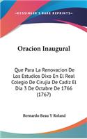 Oracion Inaugural