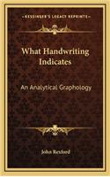 What Handwriting Indicates