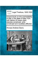 hand book on the marketability of title in the state of New York
