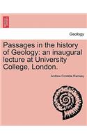 Passages in the History of Geology
