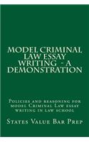 Model Criminal Law Essay Writing - A Demonstration