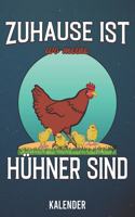 Kalender: 2020 A5 1 Woche 2 Seiten - 110 Seiten - Zuhause ist wo meine Hühner