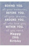 Behind You All Your Memories Before You All Your Dreams Happy Birthday: Lined Journal / Notebook - Rose Gold 23th Birthday Gift For Women - Fun And Practical Alternative to a Card - Impactful 23 Years Old Wishes -