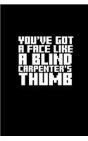 You've got a face like a blind carpenter's thumb: Hangman Puzzles - Mini Game - Clever Kids - 110 Lined pages - 6 x 9 in - 15.24 x 22.86 cm - Single Player - Funny Great Gift