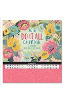 Bold Blossoms Do It All 17 Months 2018 Calendar: Includes Magnetic Hanger and Stickers (Square Planner)