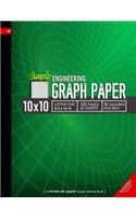 Simply 10x10 Graph Paper: Engineering Style Grid line ruled Composition Notebook, 8.5x 11in (Letter size), 120pages, 10 squares per inch(7 Create on Graph Paper)